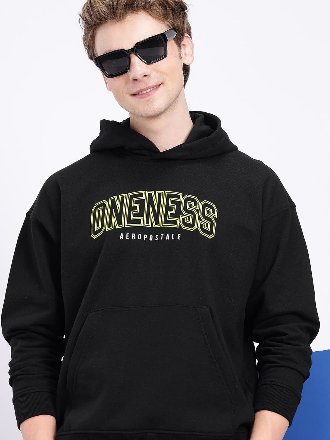 AEROPOSTALE - Typography Printed Relaxed Fit Hooded Sweatshirt